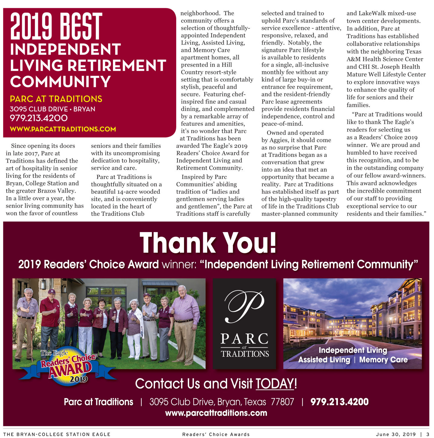 The Eagle Readers' Choice Award 2019